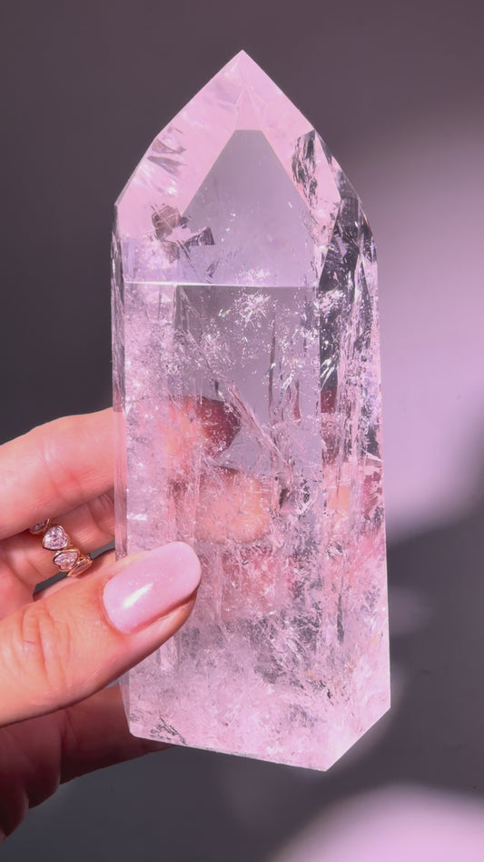 Lemurian Bergkristall Spitze aus Bahia, Brasilien – 12,5 cm | 422 g 1A-Qualität