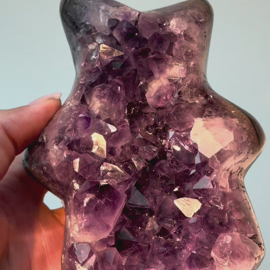 Tiefviolette Amethyst Druse aus Uruguay – 8,3 cm, ca. 424 g