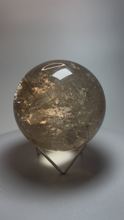 Goldener Rutil Kristallkugel - 12 cm, 2.4 kg