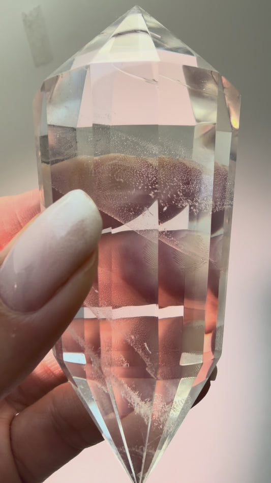 Phantom Lemurian Vogel Kristall ultraklar, Bahia Brasilien, 9,1 cm, 154 g