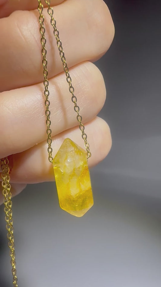 Citrin Kette – Edelstahlkette mit echtem Citrin in Premium Qualität