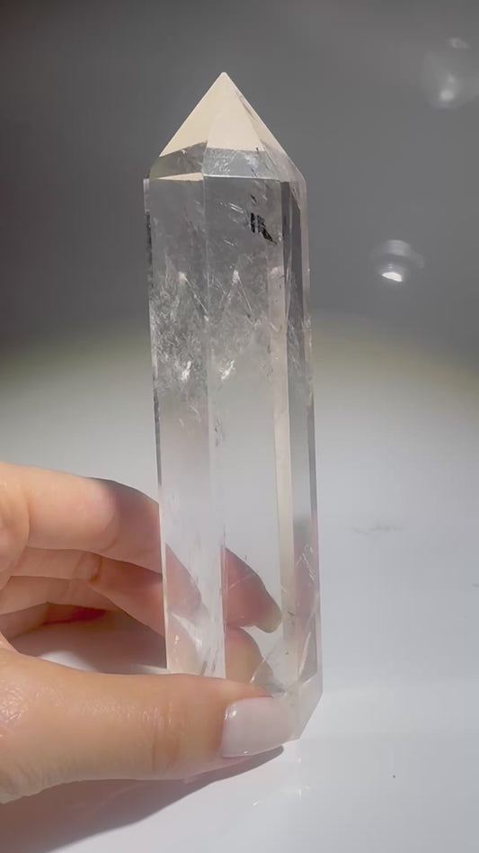 Sehr klare Bergkristall Spitze - 14cm, 265g