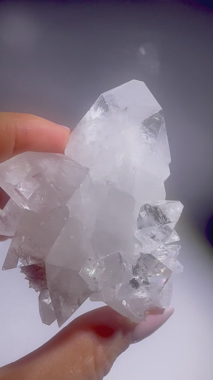 Extraklarer Diamond Apophyllite – Premium Sammlerstück 7.4 cm