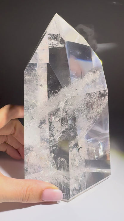 Ultraklare Lemurian Spitze aus Bahia – 16 cm · 1.4 kg 💎