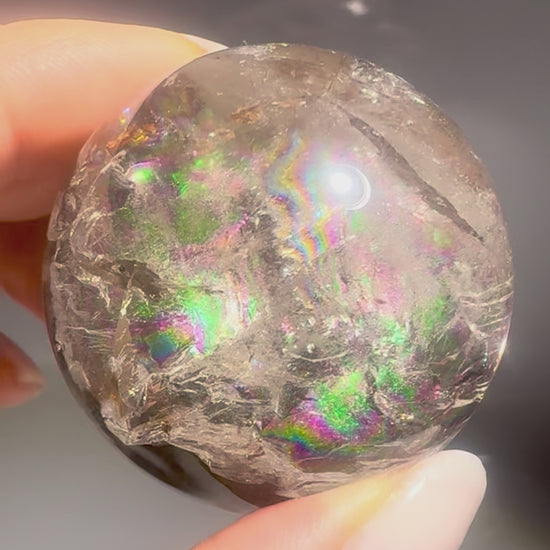 Rauchquarz Regenbogen Kugel kaufen | Heilstein Edelsteinkugel Schweiz
