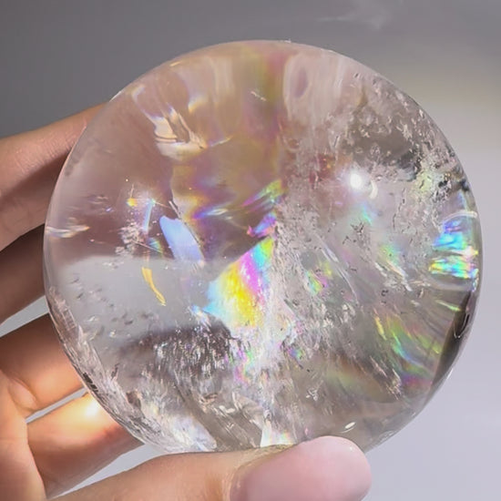 6.7 cm Lemurian Bergkristall – Premiumqualität mit Regenbogen