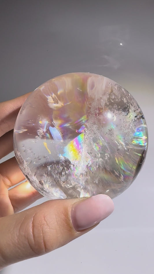 6.7 cm Lemurian Bergkristall – Premiumqualität mit Regenbogen