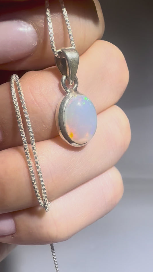 Echter Opal Anhänger – Magie des Lichts in 925 Silber 💎