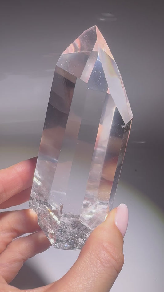 Ultraklare Lemurian Spitze 10,1 cm 267 g Bahia Brasilien