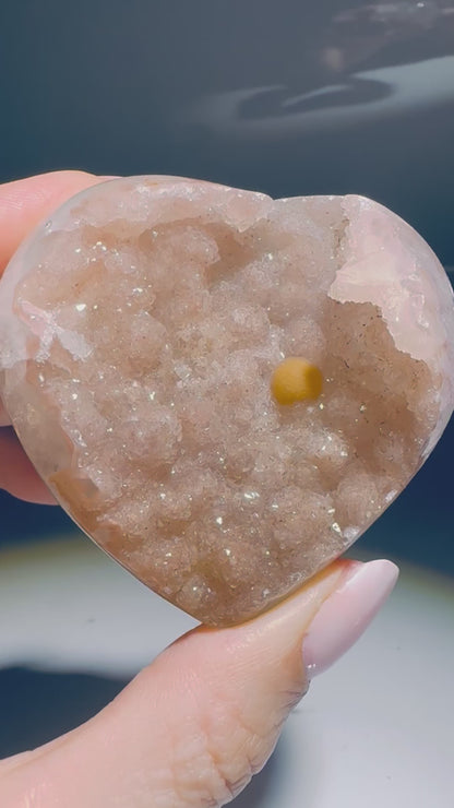 Rosa Rainbow Amethyst Herz – 5.8 cm · 112 g · Uruguay 💖