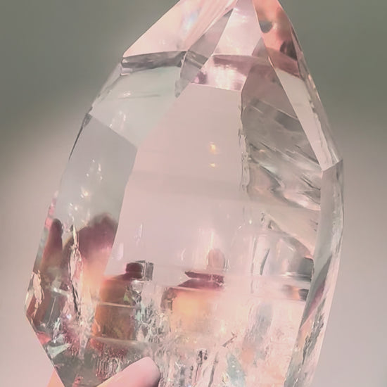 Lemurian Kristallspitze AAA - 13 cm, 1.26kg I Meisterkristall der göttlichen Verbindung