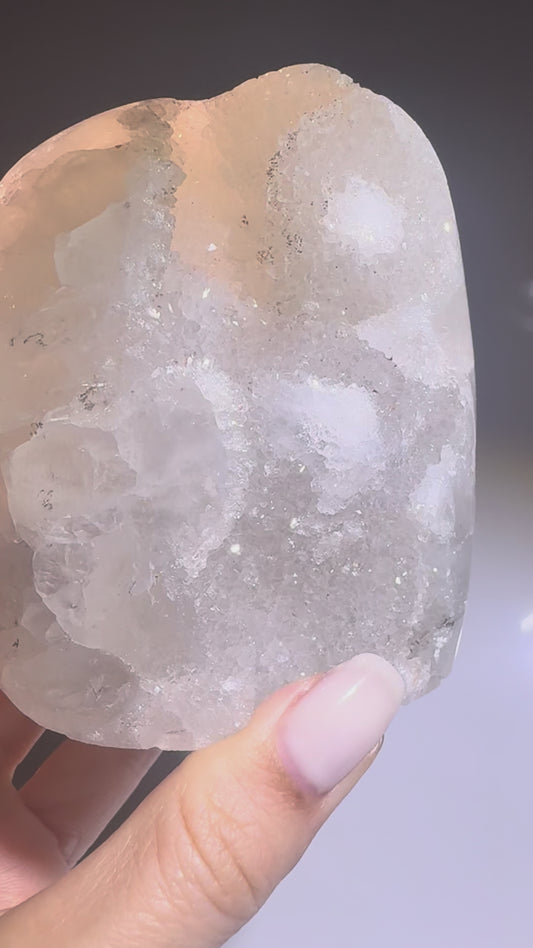Achat-Geode 9 cm  funkelnd & naturbelassen aus Brasilien