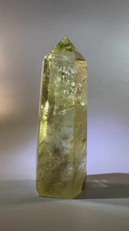 Citrin mit Phantomschichten und Regenbogen - 18.5cm, 970g