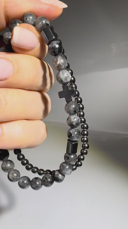 Hämatit & Picasso Jaspis Armbänder – Stylischer Doppelpack ✨