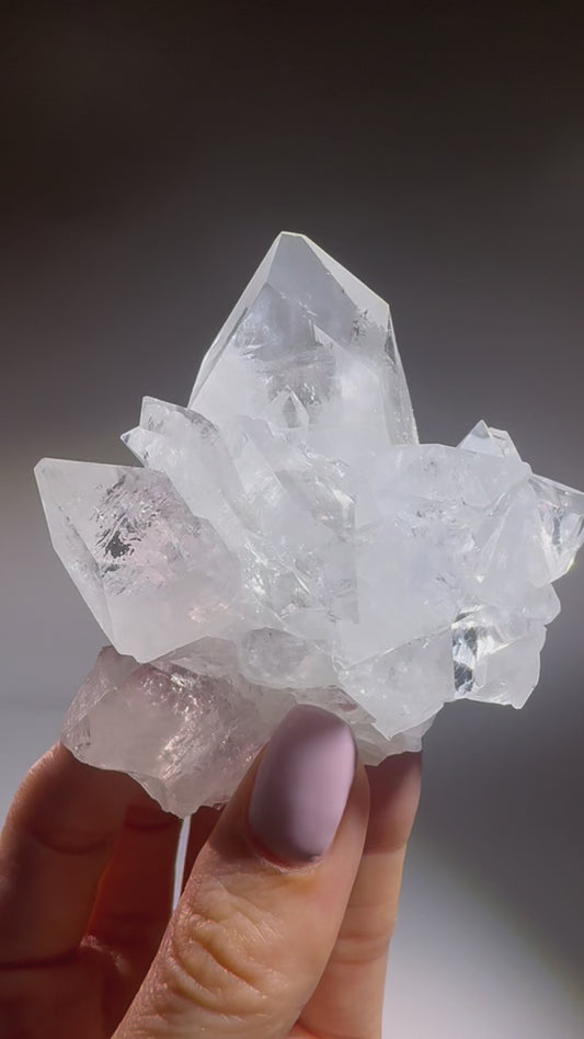 Bezaubernder Diamond Apophyllite 6.5x7.5 cm – Hochglanz, perfekte Klarheit & strahlende Brillanz