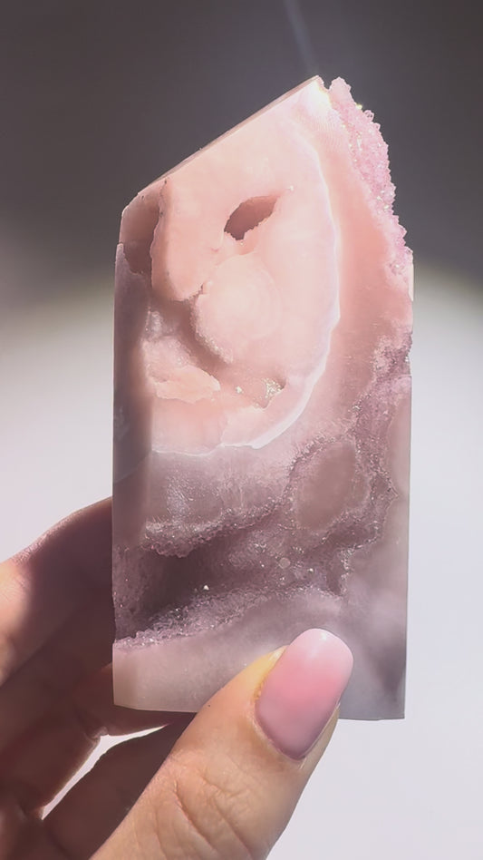 Pink Amethyst Kristall 11,5 cm – Rosa Edelstein Brasilien