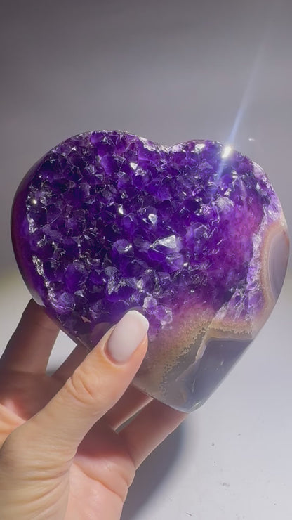 Amethyst-Herz 13 cm – 1,12 kg – Premium Qualität aus Brasilien 💜