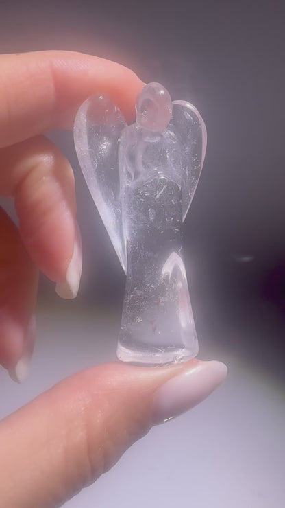 Bergkristall Engel 5,5–6 cm | Handgeschliffen | Klarer Schutzengel