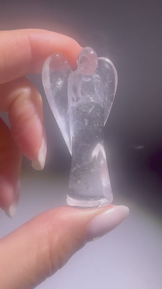 Bergkristall Engel 5,5–6 cm | Handgeschliffen | Klarer Schutzengel