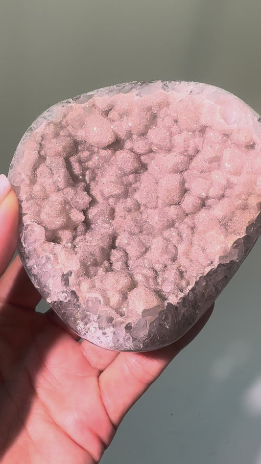Baby Pink Rainbow Amethyst Doppelkristallisation Uruguay – 9 cm | 423 g