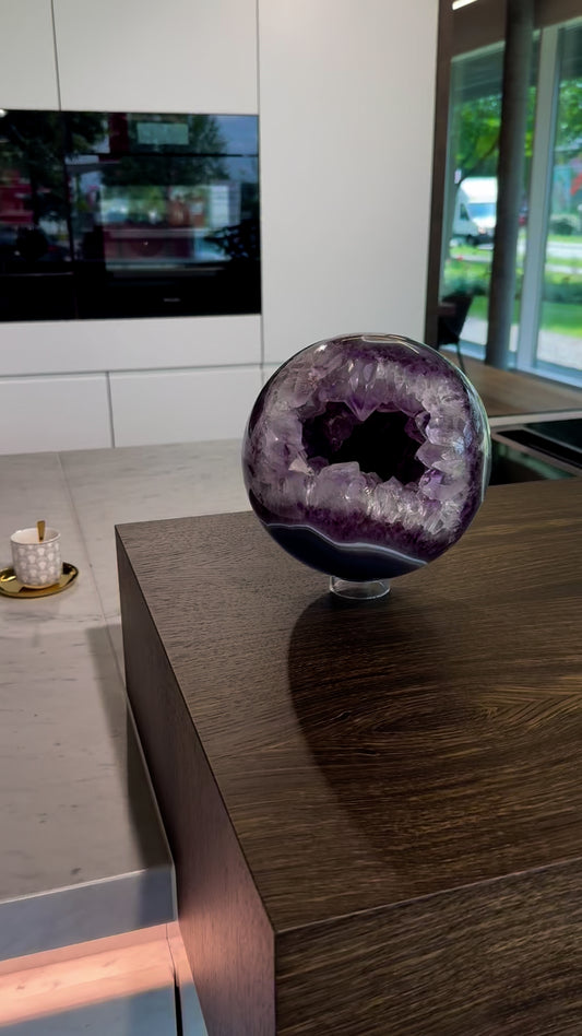 Wunderschöne Amethyst Kugel – 16,5 cm, brasilianische 1A-Qualität