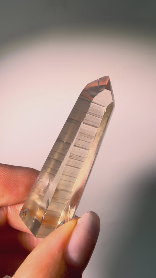 Exklusiver Citrin Lemurian | Extra klar | 5,2 cm | Kristall für Fülle & Klarheit