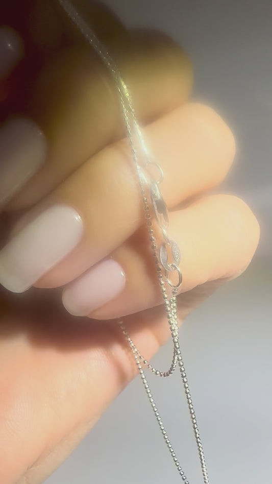 Diamantierte Kugelkette aus 925 Silber – Funkelnde Halskette