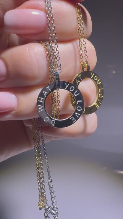 Karma Kette „Do What You Love“ 💫 40 cm mit Verlängerung