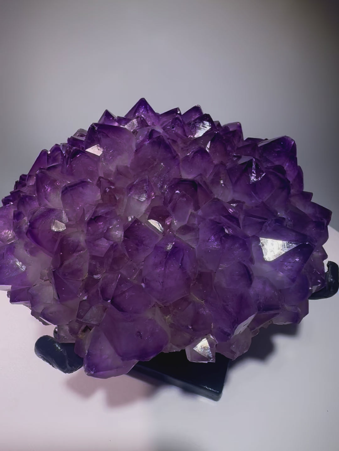 Exklusive Amethyst Blüte/Blume 14.5cm – 1.42kg | Perfekte Spitzen mit Phantomen | Stalaktit Unikat aus Uruguay