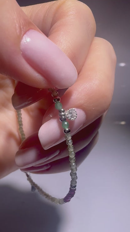 Elegantes Edelsteinarmband mit Granat, Glimmer & funkelndem Zirkon ✨