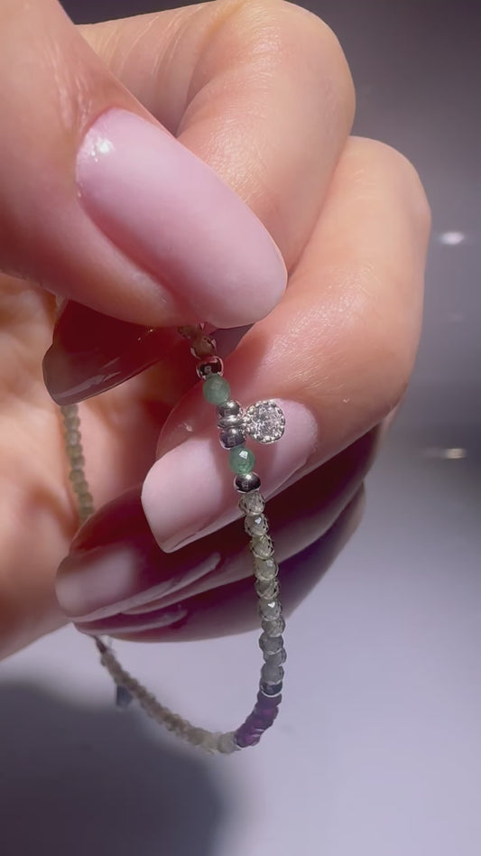 Elegantes Edelsteinarmband mit Granat, Glimmer & funkelndem Zirkon ✨