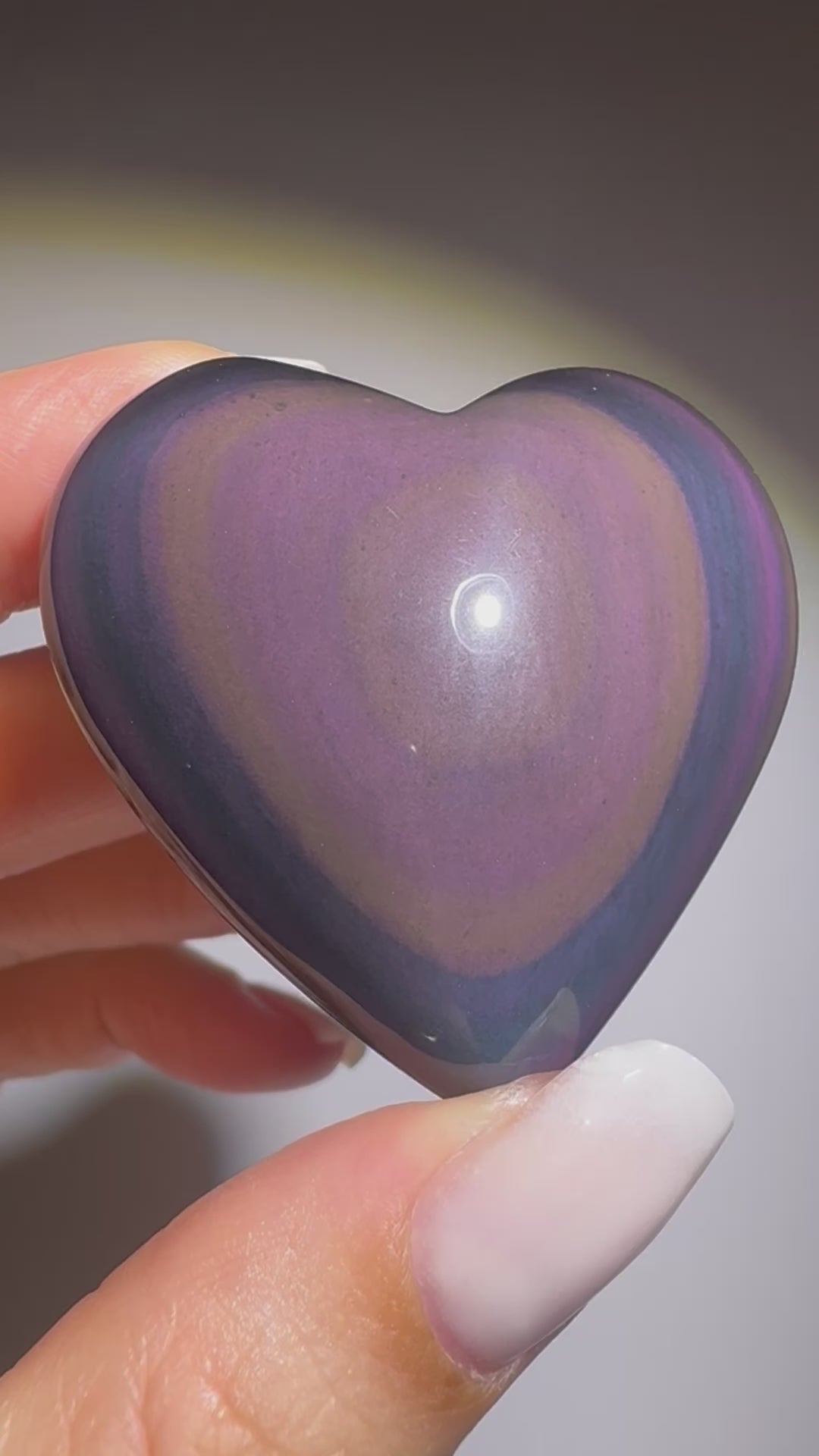 Rainbow Obsidian Herz 4.7x4.7cm – Handmade Unikat aus Mexiko mit pink-lila-grün Farbspiel (Kopie) (Kopie)