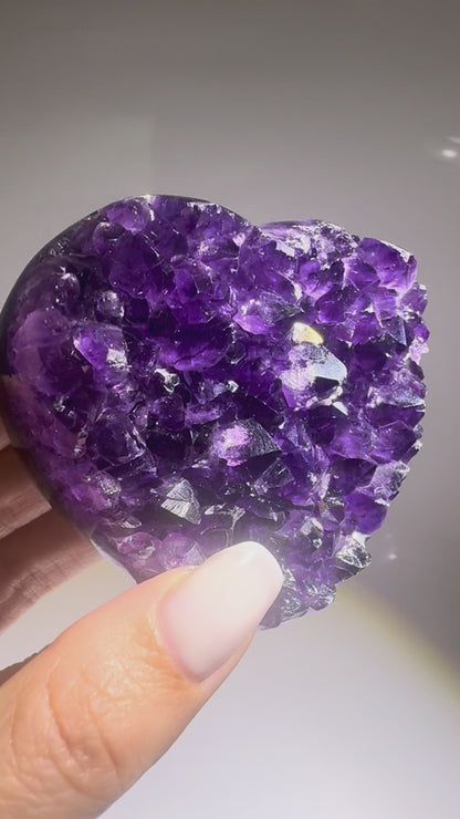 Buy Amethyst Heart 249g Uruguay – deep violet crystals