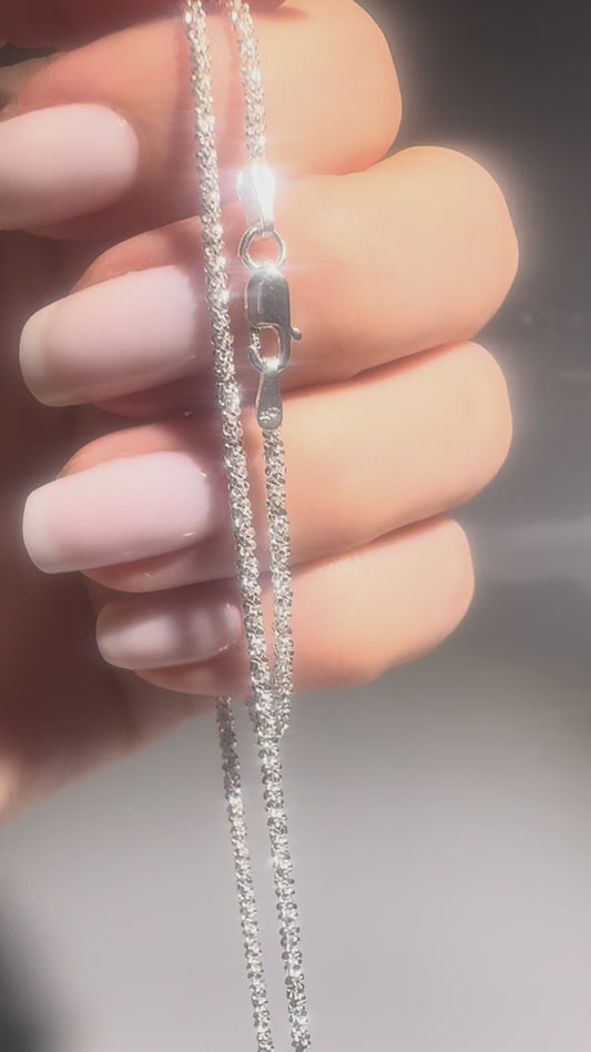 Diamantierte Panzerkette 925 Silber – 42 cm, hochwertig & funkelnd