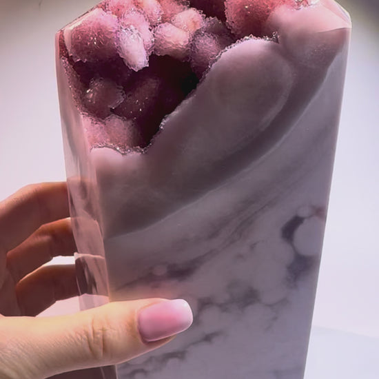 Hochwertiger rosa Kristall – Pink Amethyst mit funkelnder Oberfläche – 2,1 kg – Einzelstück