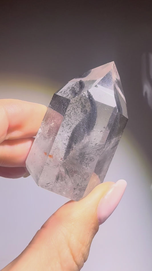 Black Phantom Lemurian Bergkristall (ultra klar) 🖤 - 5cm, 62g