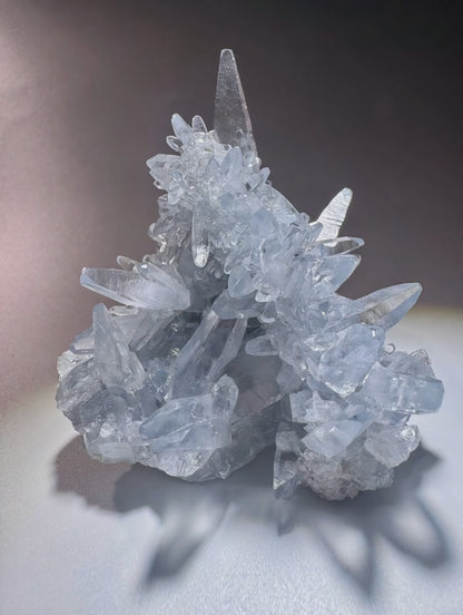 Celestin Stufe aus Madagaskar 💎 Klar & funkelnd – Kristall mit transparenten Spitzen ✨ Museumsqualität 6,5 cm