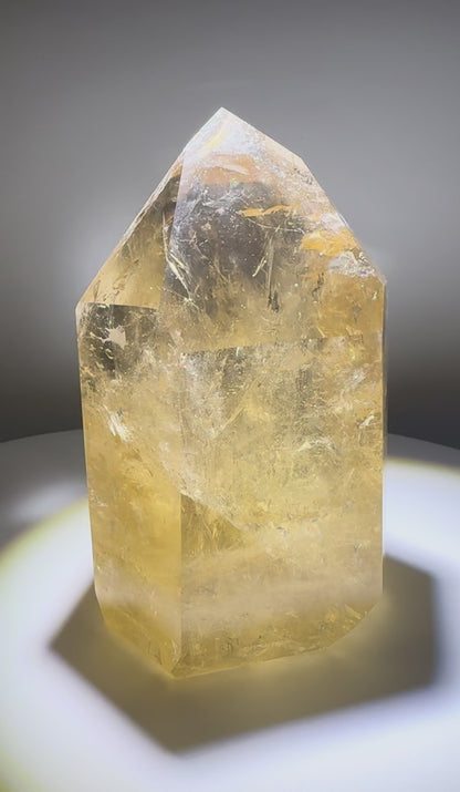 Natur-Citrin 14 cm – 1,5 kg – Premium Qualität aus Brasilien 🍯✨