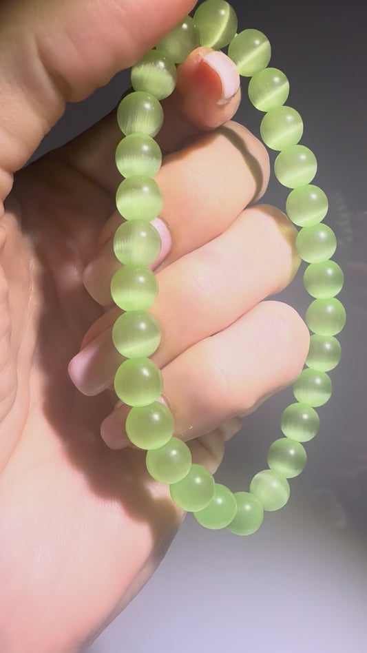 Grüner Opal – Armband aus 6 mm Perlen in natürlicher Edelsteinqualität